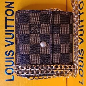 LOUIS VUITTON VINTAGE 2003 DAMIER ELISE PORTE MONNAIE BILLETS/CARTES WALLET